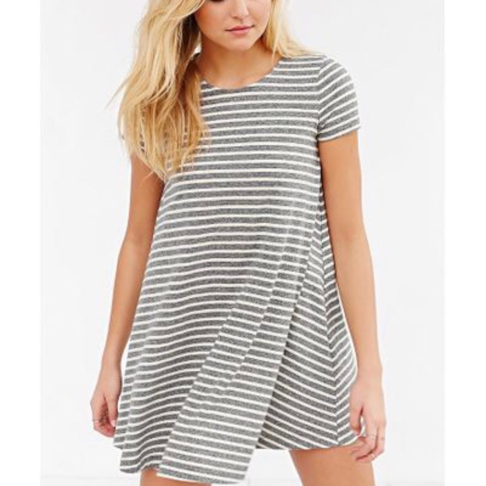 Urban Outfitters grey and white striped dress